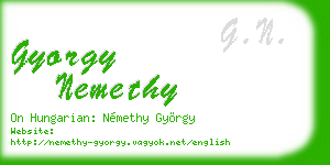 gyorgy nemethy business card