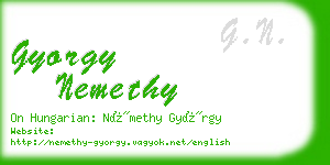 gyorgy nemethy business card